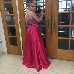 sherri hill pink prom dress